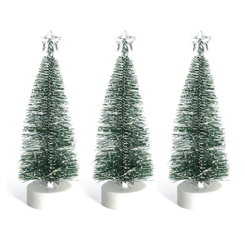 Mini Künstlicher Weihnachtsbaum Helles LED-Licht Bastelartikel Wohnzimmer Schlafsaal