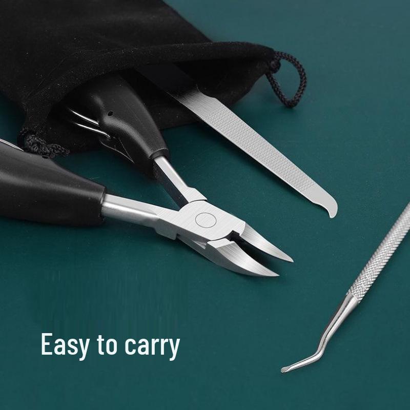 Nail Clippers & Scissors Set: Sharp Pliers, Pedicure Knife, and Pointed Scissors