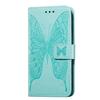 Magnetische Schmetterlings-Prägung Leder Klapphülle für iPhone 12/13