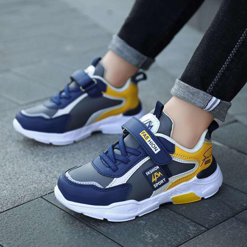 Children's Waterproof Leather Shoes - Boys' Non-Slip Sports Shoes for Spring & Autumn