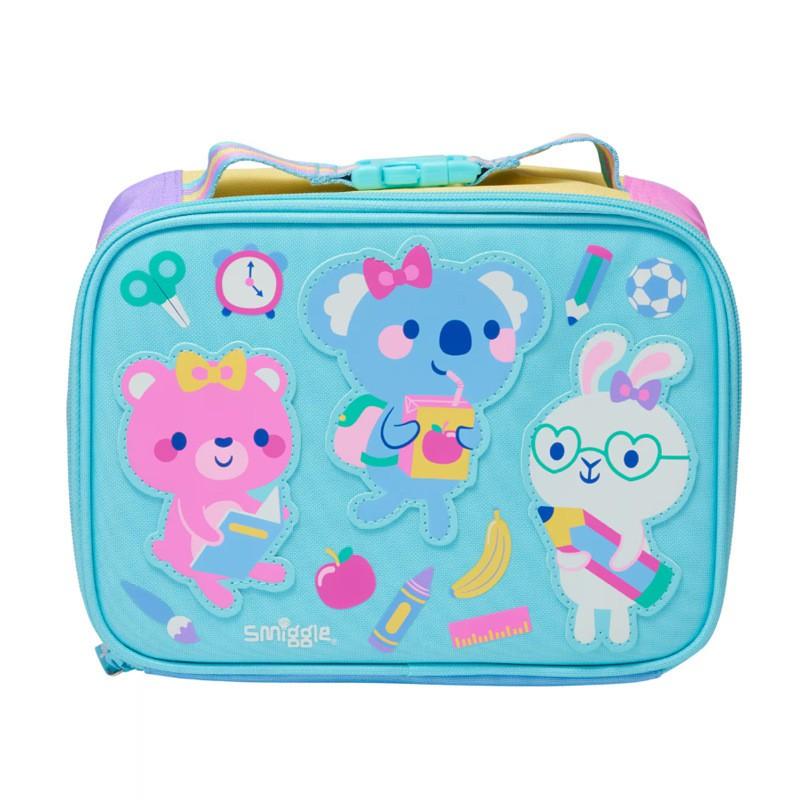 Smiggle Single-Layer Kids Lunch Tote Bag School Children Waterproof Insulated Canvas Lunchbox