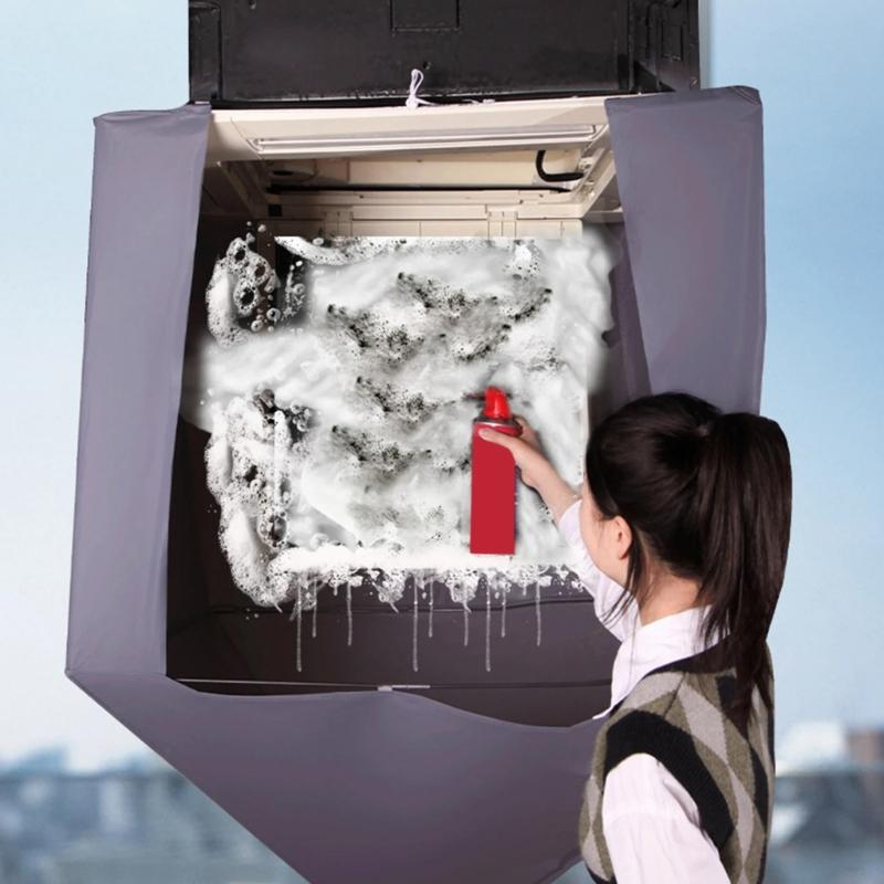 Waterproof Air Conditioner Cover Air Conditioning Cleaning Cover Fabric Service Bag Suitable for Office Industry Use