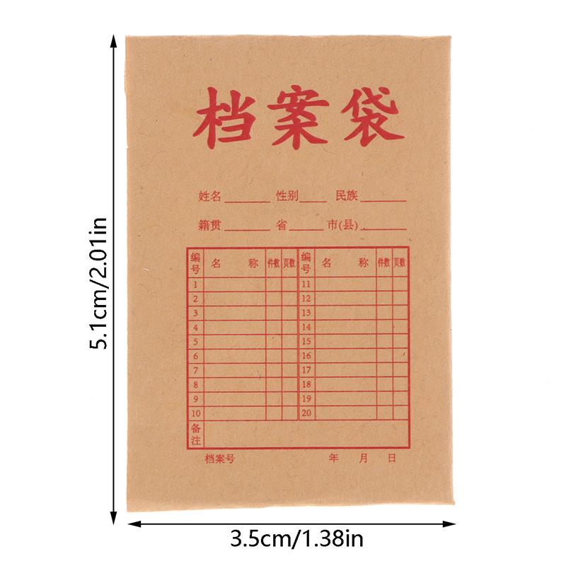 1/12 Dollhouse Simulation Kraft Paper Document Bags Dollhouse Study Office School Stationery Decoration Dolls House Accessories