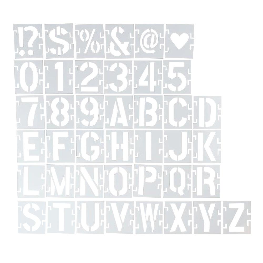 Portable 2/3/4/5inch Letter Stencils DIY Craft Stencils For Painting Alphabet Drawing Templates Large Numbers Templates