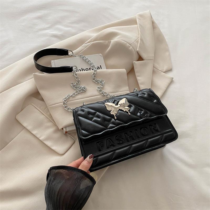 Модная черно-розово-бело-золотая сумка кроссбоди из полиуретана, стильная женская сумка через плечо чёрный