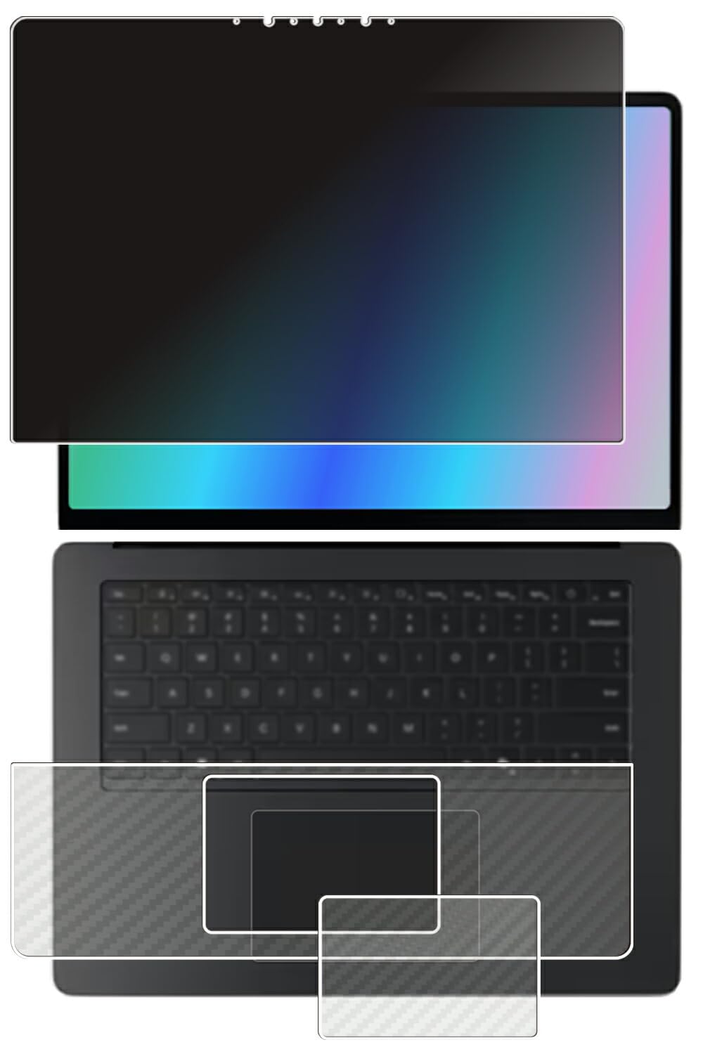 

комплект подставки под запястья ClearView для Microsoft Surface Laptop 7-го поколения ПК 15 дюймов Защитная пленка для ЖК-экрана для защиты конфиденциальности защитная пленка Сделано в Японии