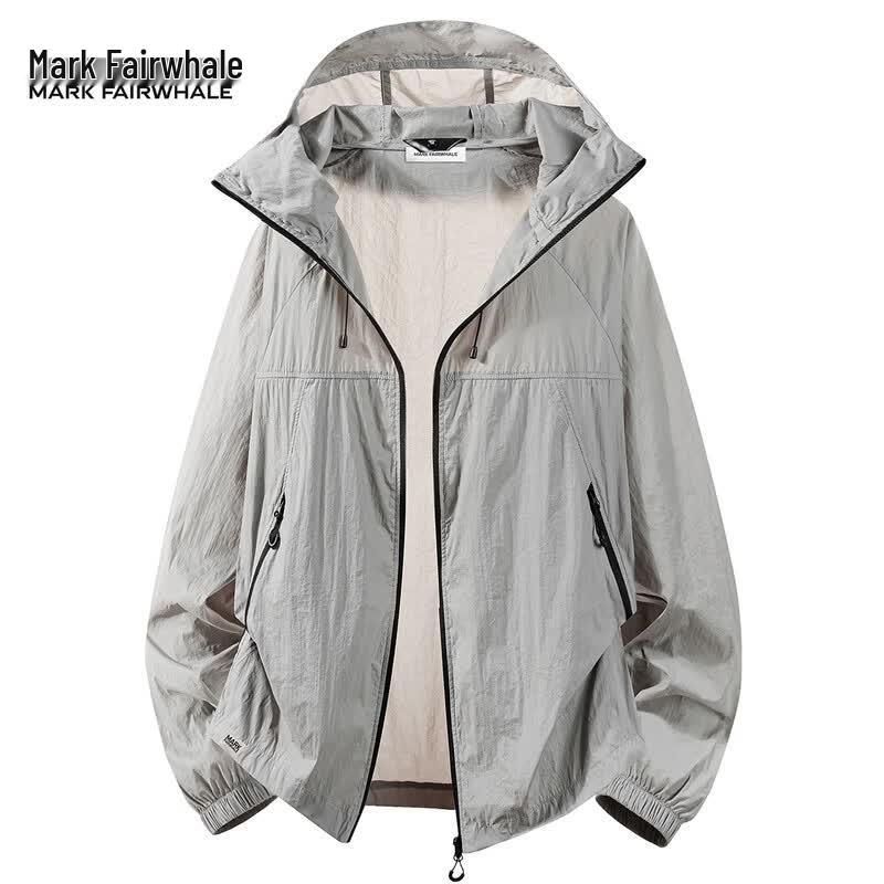 Mark Fairwhale Men's Ice Silk Cooling UV Protection Hooded Sun Jacket