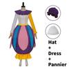 Die Schöne und das Biest Mrs. Potts Cosplay Kostüm im Prinzessinnen-Stil für die Halloween-Party