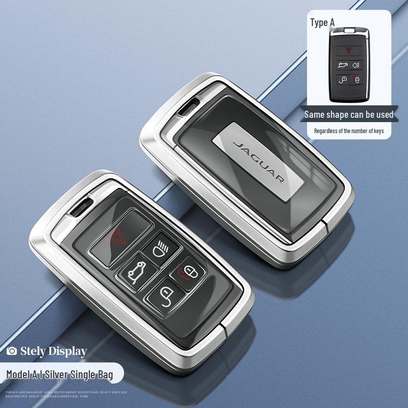 Jaguar Key Case: Aluminum Alloy Shell for XEL, XFL, F-Pace, XJL, XF, XE, F-Type Models