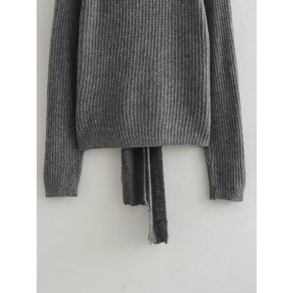Autumn Women Fashion Pullovers Trend Knitting Butterfly Collar Slim Sweaters Woman England Style Female Sweater Top