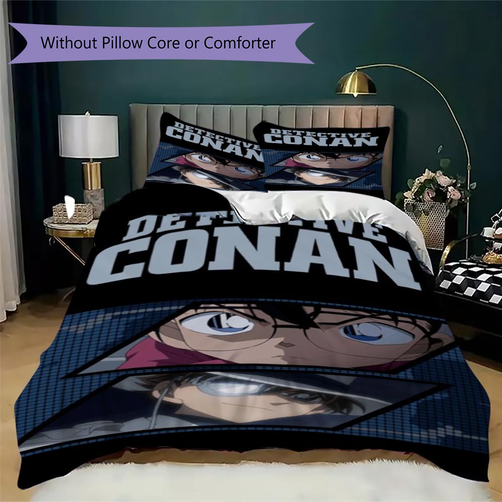 Detective Conan Anime Character Bedding 1 Duvet Cover 2 Pillowcase Without Core Without Core Soft And Comfortable Christmas Birthday Gift