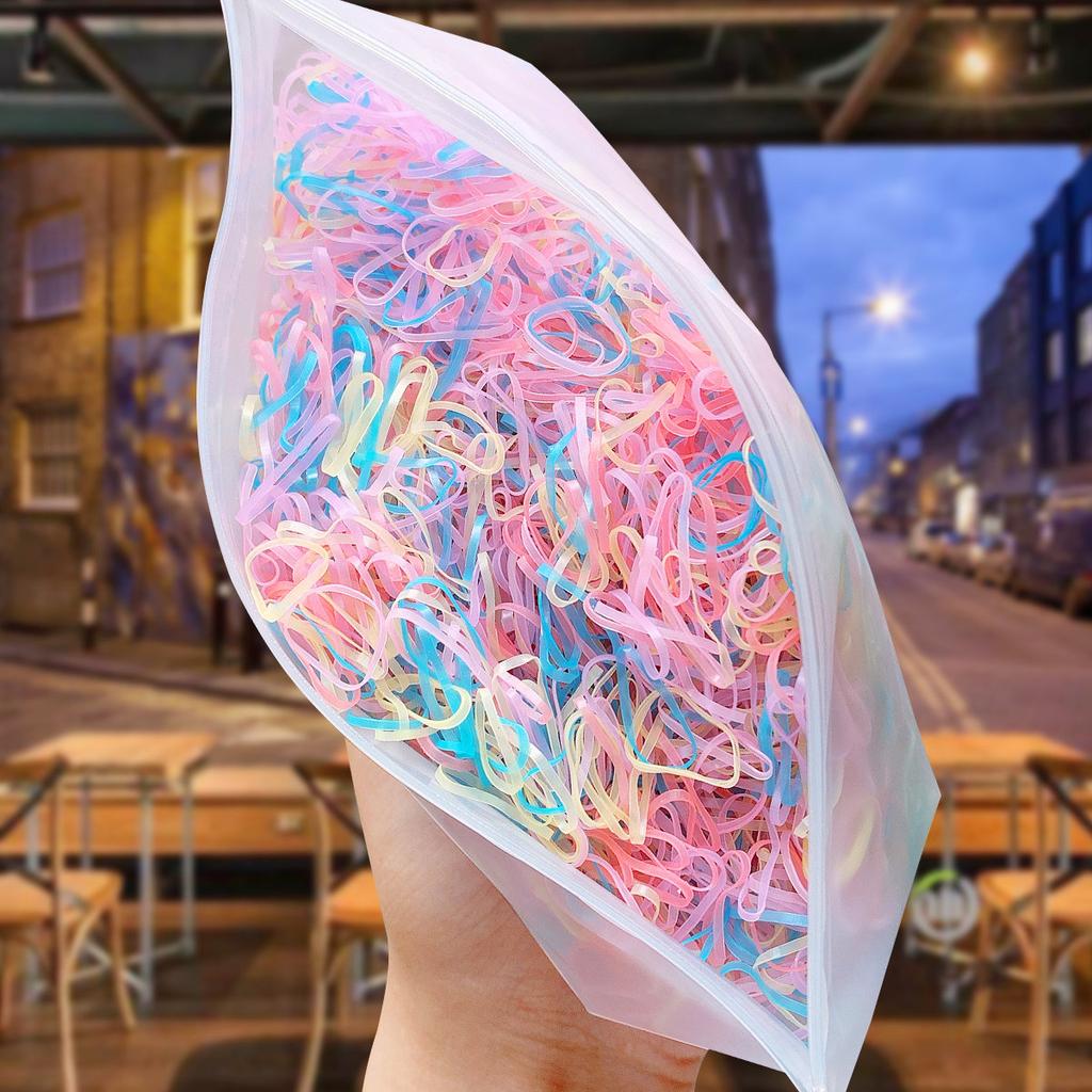 4000 Stück Einweg-Elastik-Haargummis Niedliche Mädchen Haargummi für Pferdeschwanzhalter Haarflechtwerkzeuge Zubehör Kopfschmuck