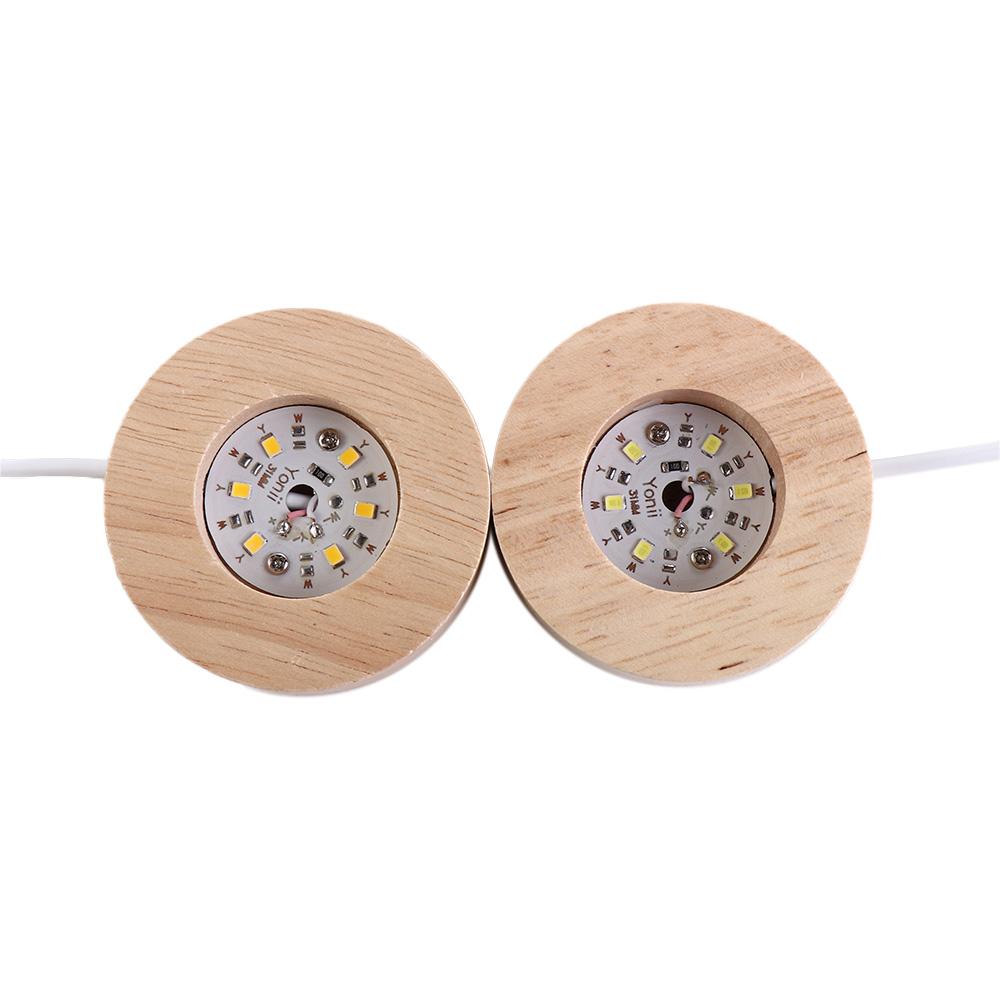 Stand Rotating Night Light Night Lamp Lamp Holder Lamp Base Wood Light Base Wooden LED Light