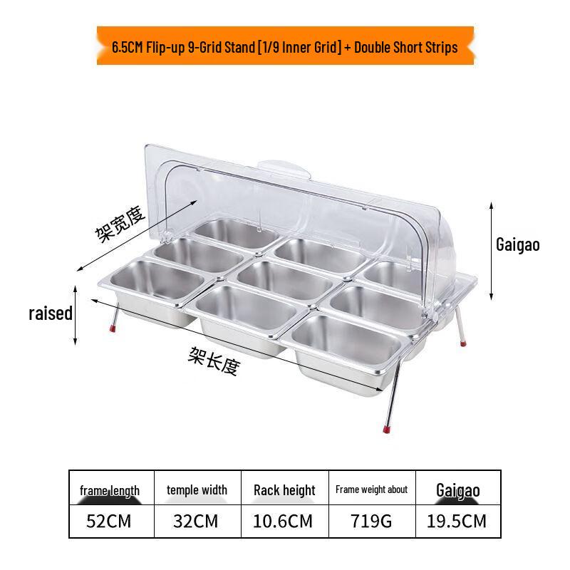 Multi-Compartment Stainless Steel Buffet Serving Tray
