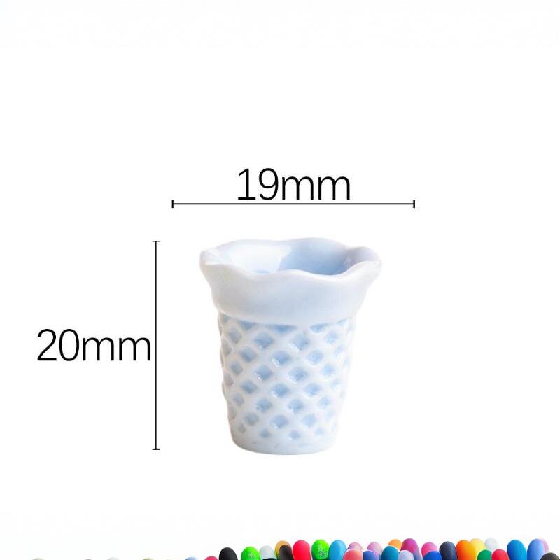 10Pcs Kawaii Simulation Mini Waffle Crispy Cone Ice Cream Base Diy For Keychain Earrings Scrapbook Dollhouse Accessories