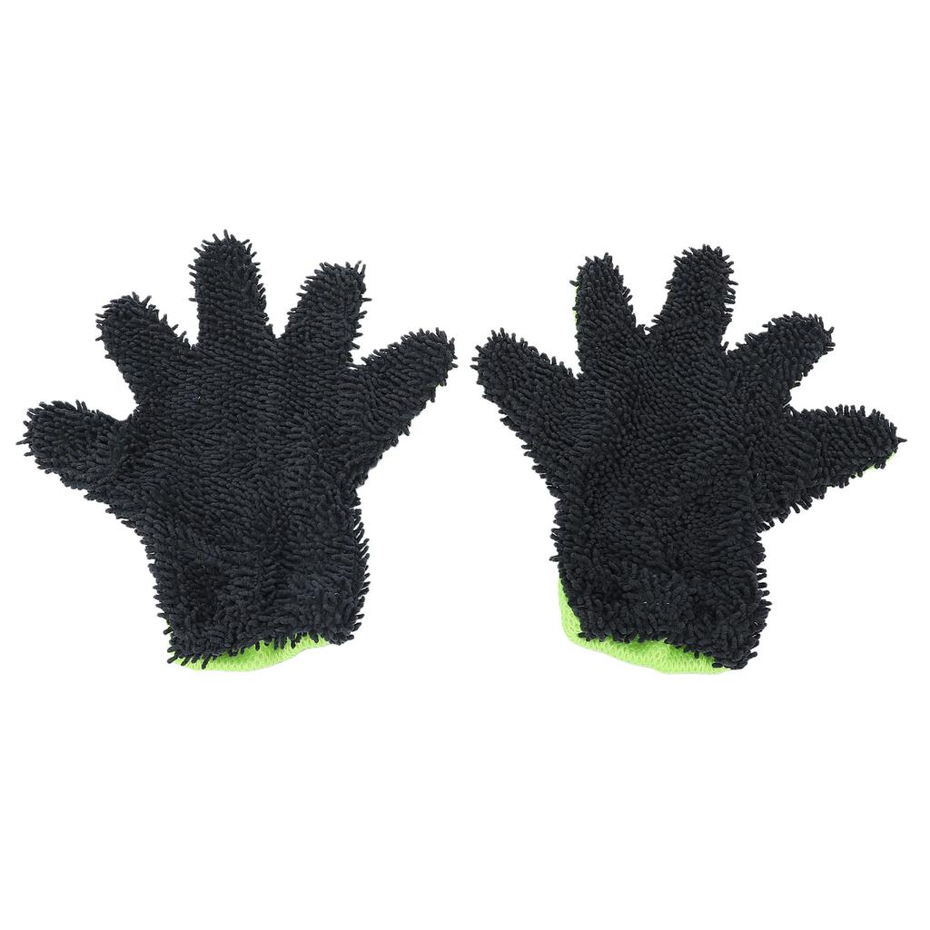 5 Finger Car Wash Mitts Multifunctional Double Sided Chenille Microfiber Car Cleaning Gloves for Cleaning Wheel