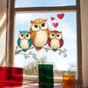 Cartoon Owl Family Bedroom Study Home Wall Beautification Stickers