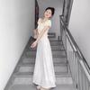 Elegant French Apricot Dress: Slimming, Waist-Cinching, High-End Design for Women - Summer Long Skirt
