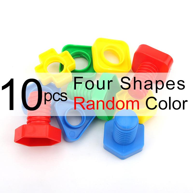 5/10PCS Matching Screw Set 4 Shapes Available DIY Nuts And Bolts Color Shape Cognition Festival Party Souvenir Carnival Gift ZYF
