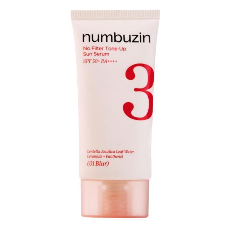 Numbuzin No.3 Porcelain Skin Tone-Up Beige Sunscreen SPF50+ PA++++ Blur Effect 50ml