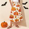 Women's Floral Print Skirt with Elastic Waist and Drawstring Casual Vacation