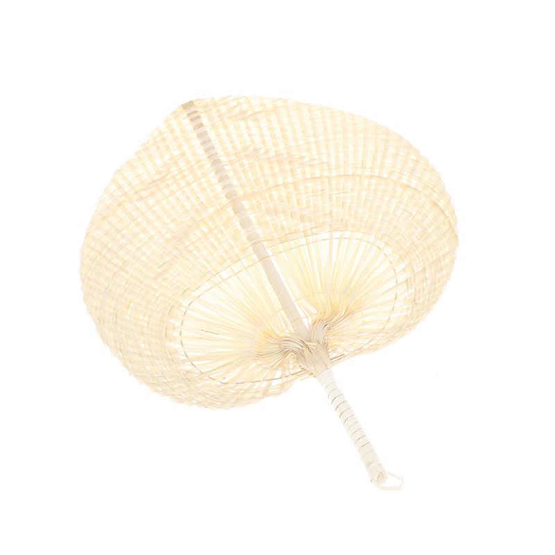 Leques Repelentes de Mosquitos Artesanais de Folha de Palma Tecida à Mão em Estilo Chinês em Forma de Coração