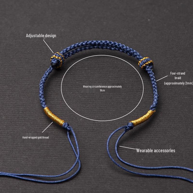 Lucky Red String Dragon Bracelet DIY Kit for Women - Xiaohongshu Style