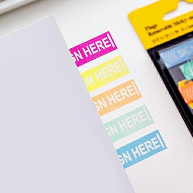 100 Pcs Sign Here Sticky Notes Sign Here Tabs Message Flags Arrows Labels Sticker Sign Here Flags for Office School