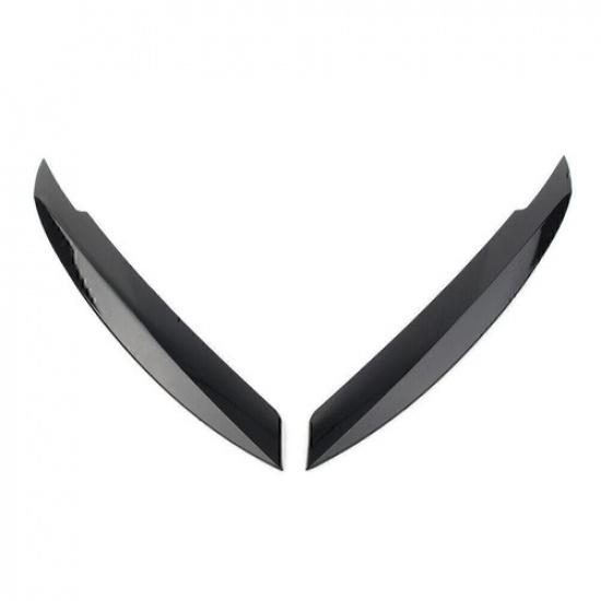Glossy Black Headlight Eyelid Trim Cover For VW Jetta MK6 Sagitar NCS 2010-18