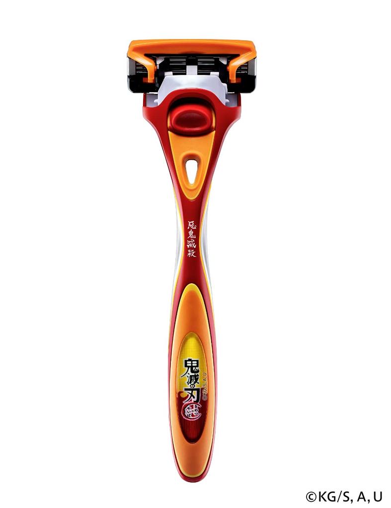 Schick Demon Kimetsu No Yaiba Model Hydro 5 Premium Holder with Blade 1 Replacement Blade and Razor Stand 1 Piece Slayer +
