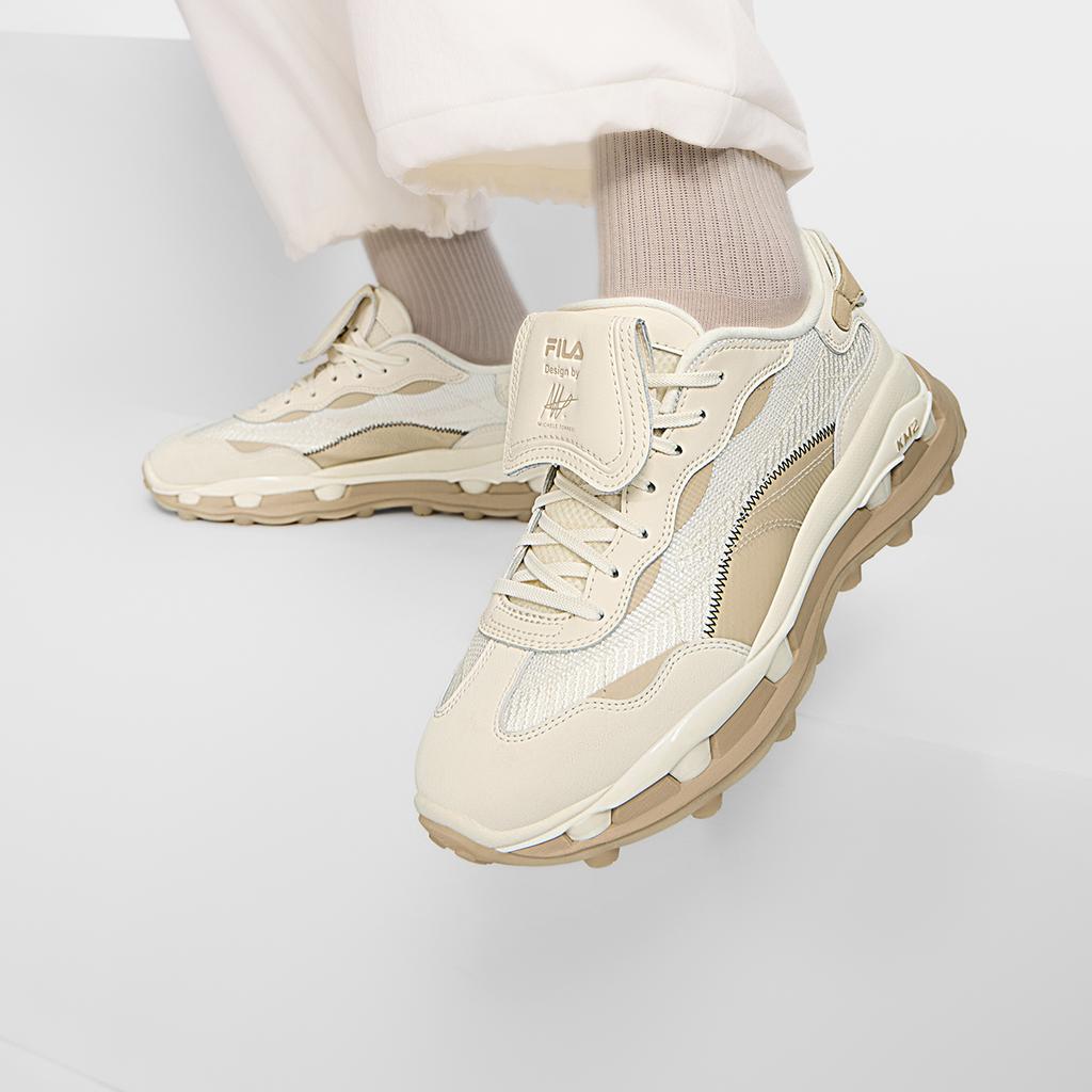 Fila KM2 Fashion Versatile Daily Low-Top Casual Shoes Women Sneaker White Brown F12W433105FPW