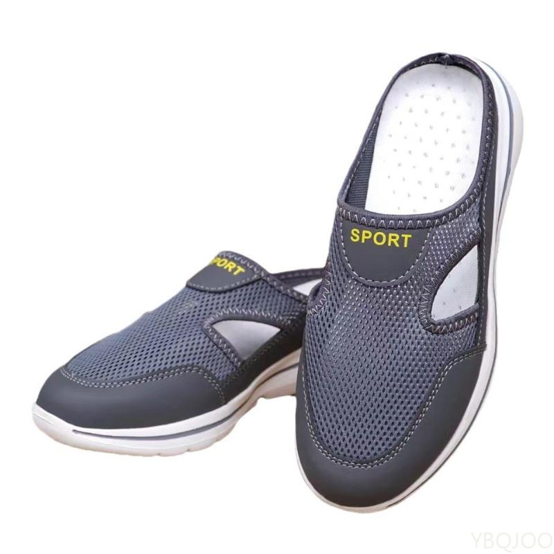 Fashion New plus size Women's Slippers Casual Baotou Half slippers Summer Comfort mesh shoes Female Hollow out breathable Shoes Zapatos