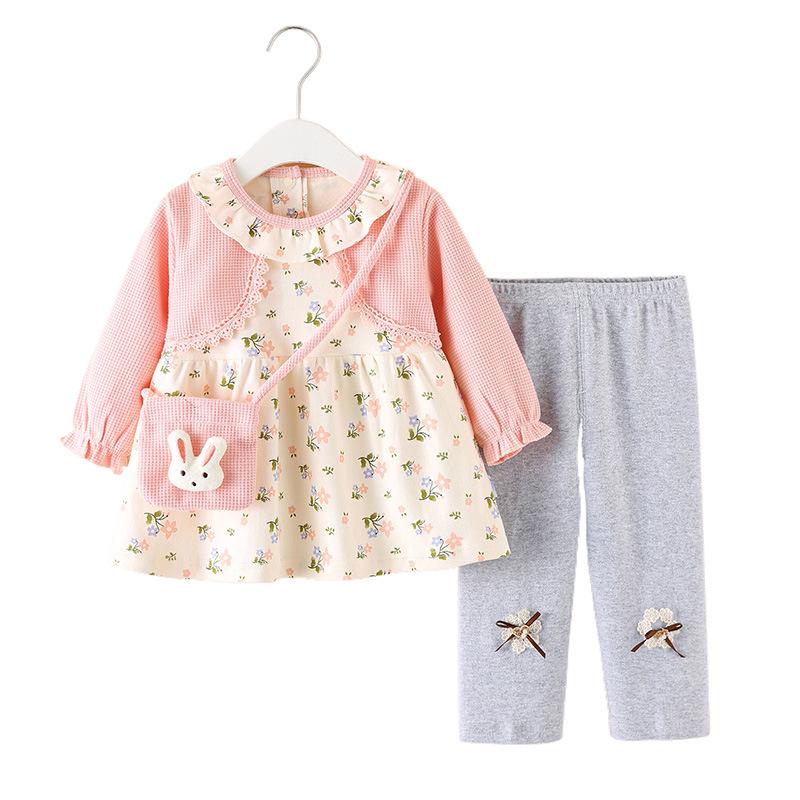 

Girls Infant Cotton Two-Piece Outfit - Spring/Autumn Little Princess Set 90cm