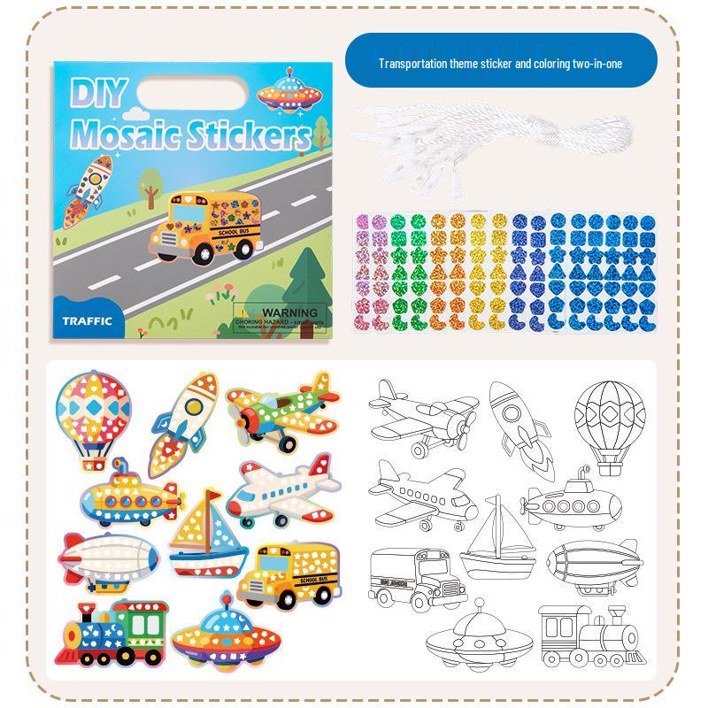 Children s Creative Mosaic Stickers - Educational Craft Kit for Early Learning and Kindergarten Activities