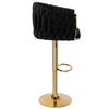Cofton Gold Black Velvet Bar Stool