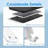 2 Pack Cell Phone Stand for Desk, Adjustable Angle & Height, Foldable Portable Phone Holder with Anti-Slip Silicone Pad, Compatible with iPhone