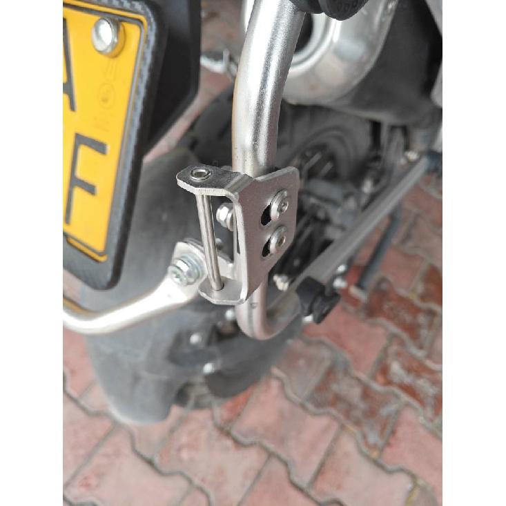 Motorcycle Lock Support Bars with Side Luggage Fasteners and Trunk Pannier Screws for Secure Storage Solutions