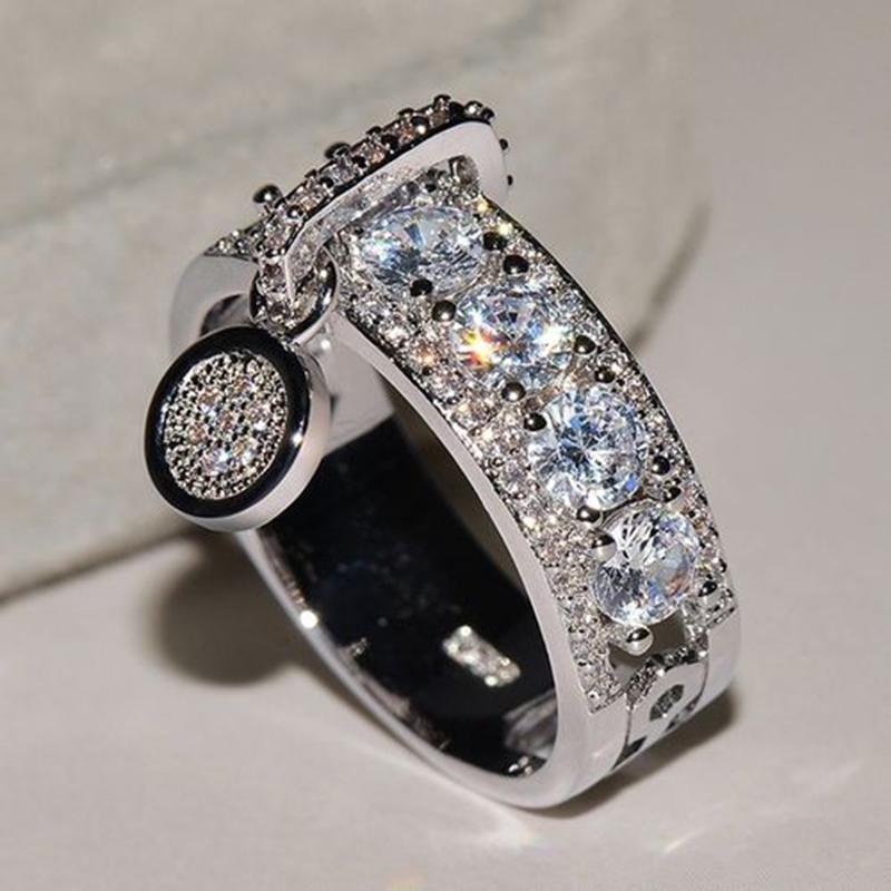 Sapphire Jewelry Wedding Silver Ring Women Engagement For Bridal White 925 Rings Sapphire Jewelry Wedding Silver Ring Women Engagement For Bridal White 925 Rings