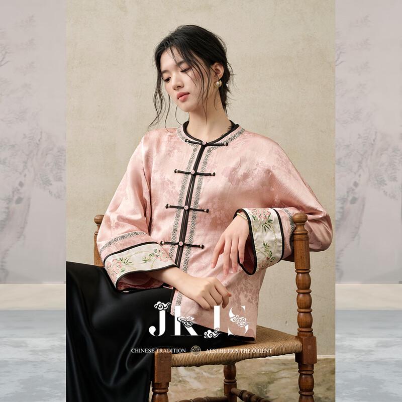 

JK&JS Новая блузка из вискозы с вышивкой в китайском стиле M