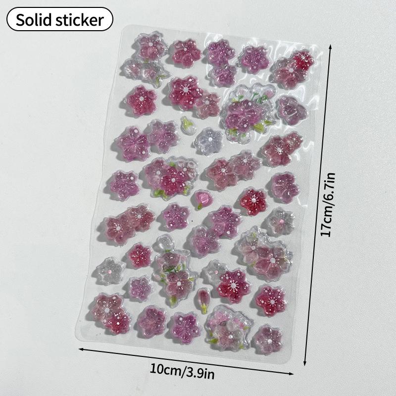 Kids 3D Cartoon Stickers Crystal Embossed Stickers  Journal Decorative Stickers For Phone & Laptop Decor Creative Exchange Gift