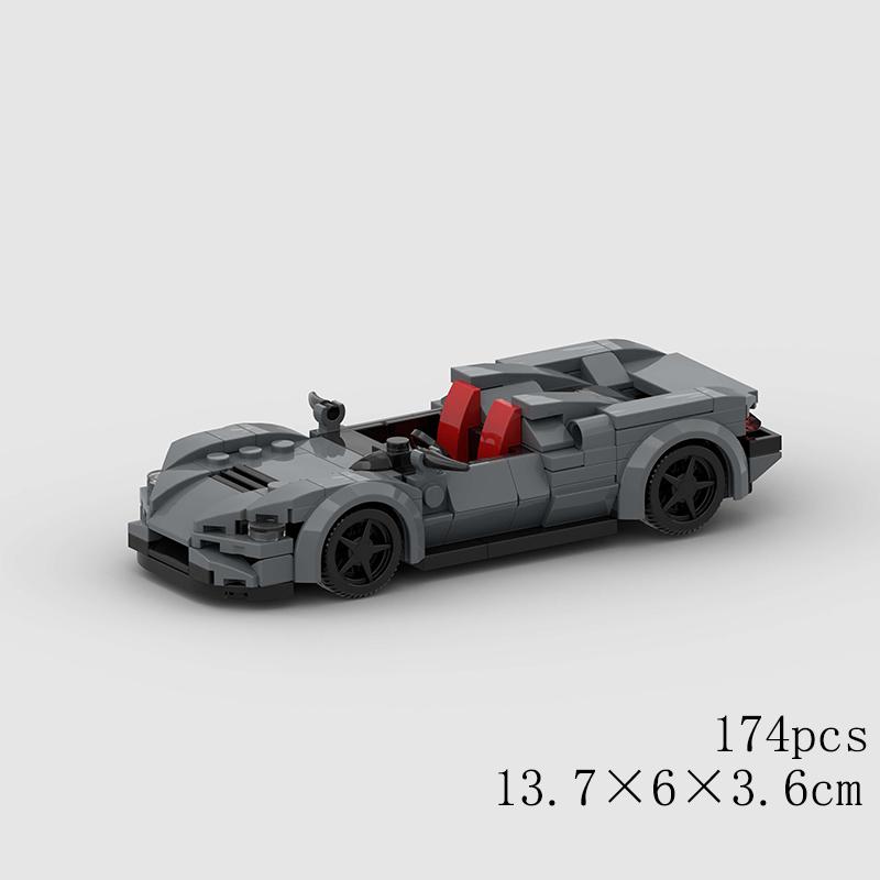 MOC Viteză Sport Super Mașină de Curse Model Blocuri de Construcție Cărămizi DIY Oraș Tehnic Raliu Mare Vehicul de Curse Cadou de Crăciun Jucărie