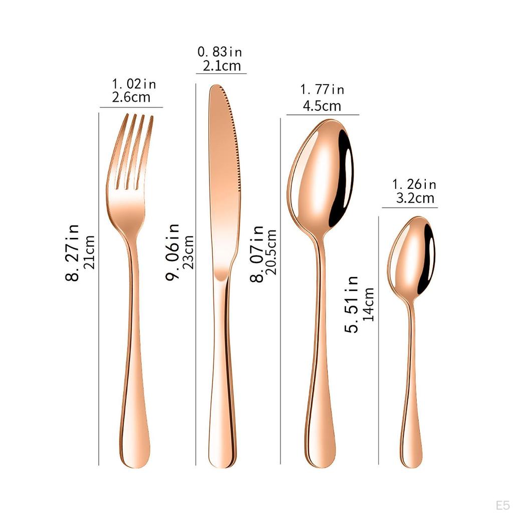 16 kusů Příborová sada pro 4 osoby Příbory Kuchyňské náčiní Nůž Vidlička Lžíce Nerezová ocel pro