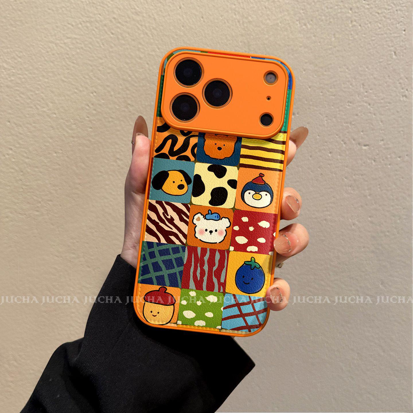 

Plaid Animal Apple 17 Pro iPhone 16 Plus Drop-Proof Cartoon Case iPhone 7 Plus