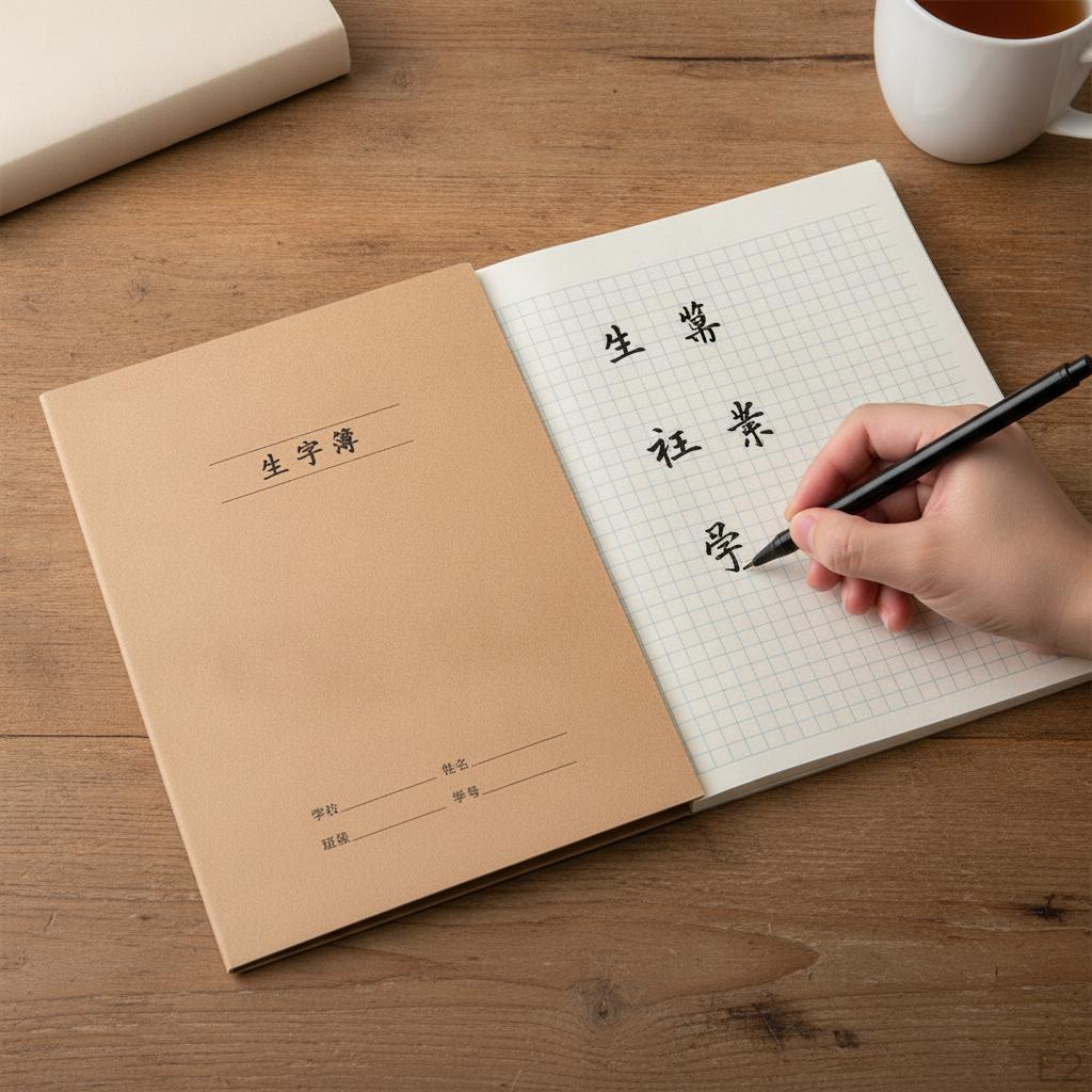 Kraft Paper StitchBound Exercise Book for Students, 16K/32K Character Practice Notebook 16K Large