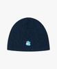 LMC Emb Bear Cable Knit Beanie Navy