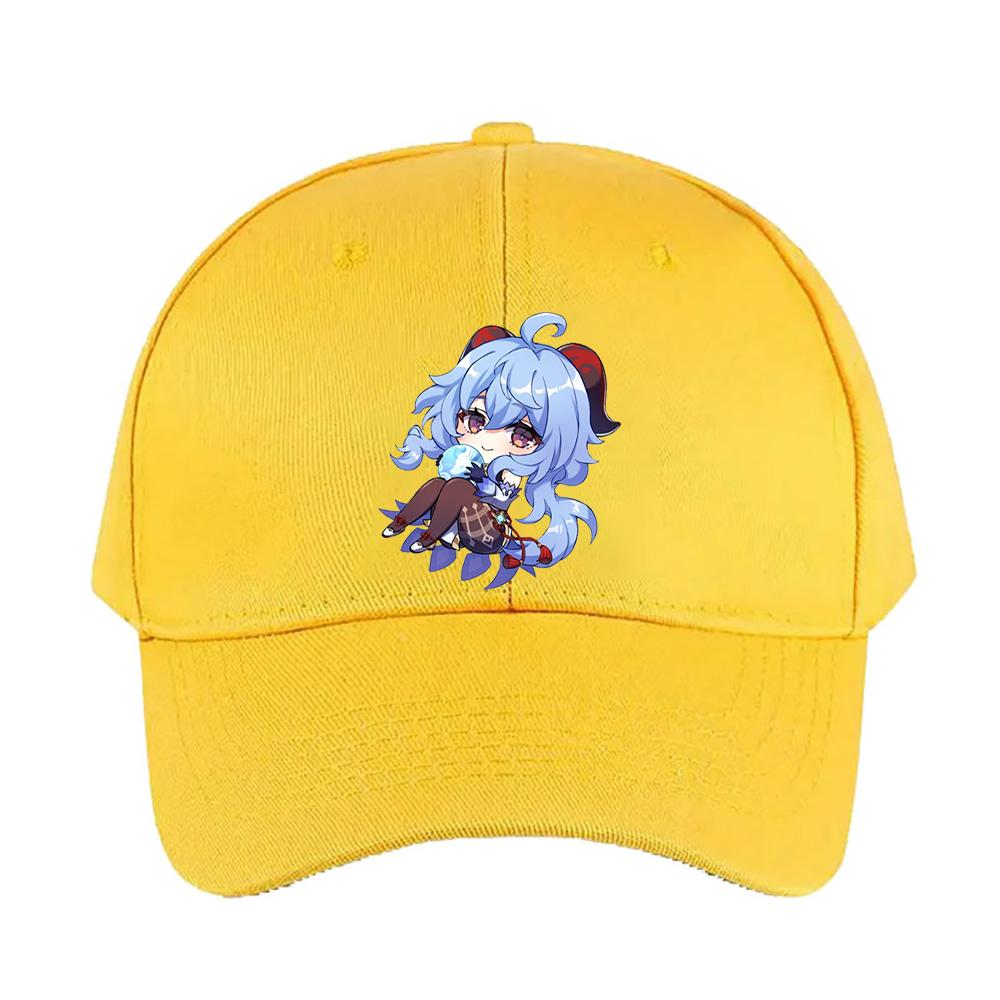 Chibi Ganyu Genshin Impact Cap Summer Woman Man Adult Casual Fashion Casual Adjustable Hiking Fishing Hat Sun Hat