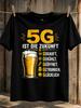 Gerunisex 5g Beer Joke Realistic Beer Glass And Distressed Icon List Rugged Pub Humor Style For Unisex All Tshirt