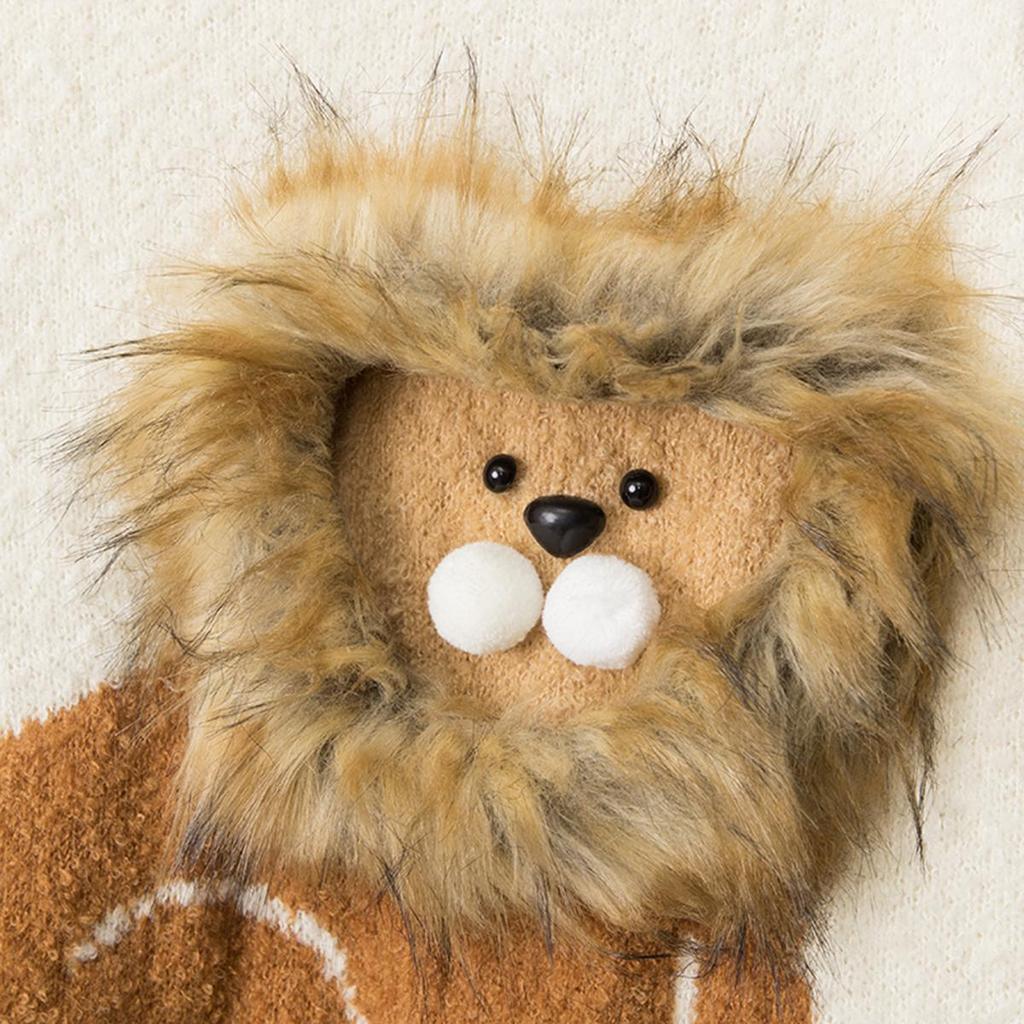 Streetwear Löwenmuster Oversized Pullover