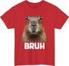 Bruh Capybara TShirt Funny Friend Birthday Meme Tee Gift For Party Unisex