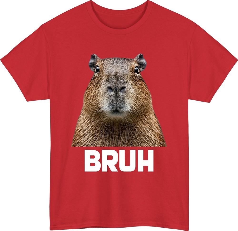 Bruh Capybara TShirt Funny Friend Birthday Meme Tee Gift For Party Unisex